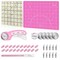 39 Pieces Rotary Cutter Set Pink - Quilting Kit incl. 45mm Fabric Cutter with 5 Extra Blades, A4 Cutting Mat, Craft Knife Set, Quilting Ruler and Sewing Clips, Ideal for Crafting, Sewing, Patchworking